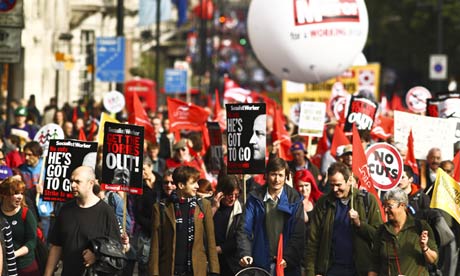 Trade unions' anti-cuts march