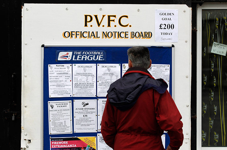 Port Vale: A fan reads checks out the upcoming games