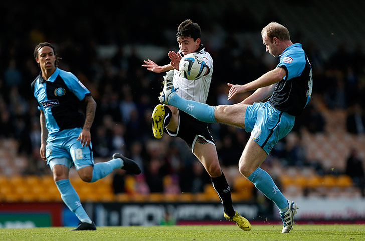 Port Vale: Port Vale's Louis Dodds and Wycombe Wanderers' Gary Doherty