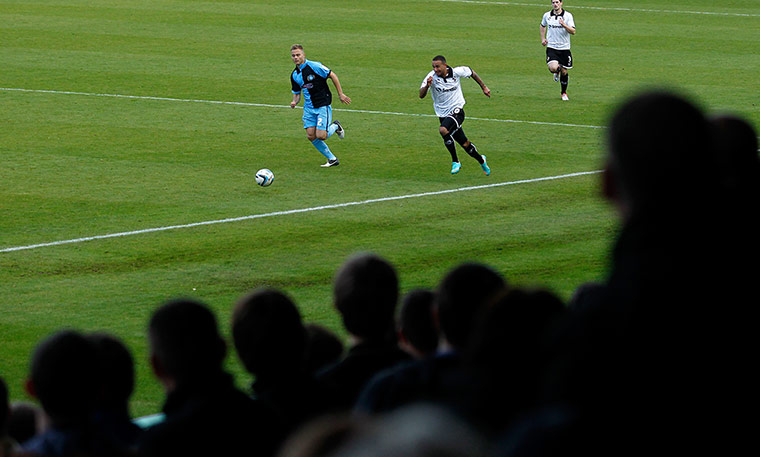 Port Vale: Port Vale's Ashley Vincent and Wanderers' Danny Foster