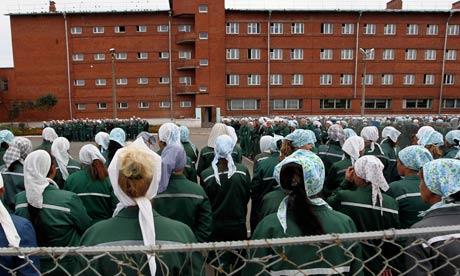 Inmates at women's prison in Russia