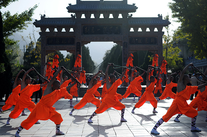 Kung Fu festival : Kung Fu Monks of Shaolin perform kung fu
