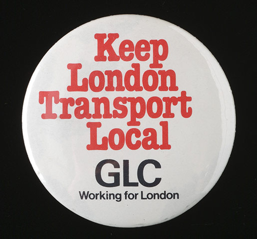 Underground book: Keep London Transport Local - GLC badge