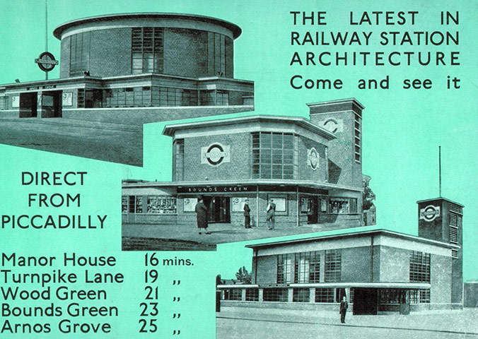 Underground book: Poster - the latest in railway station architecture