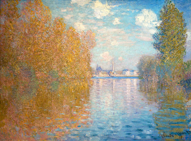 Autumn paintings: Autumn Effect at Argenteuil, by Claude Monet, 1873