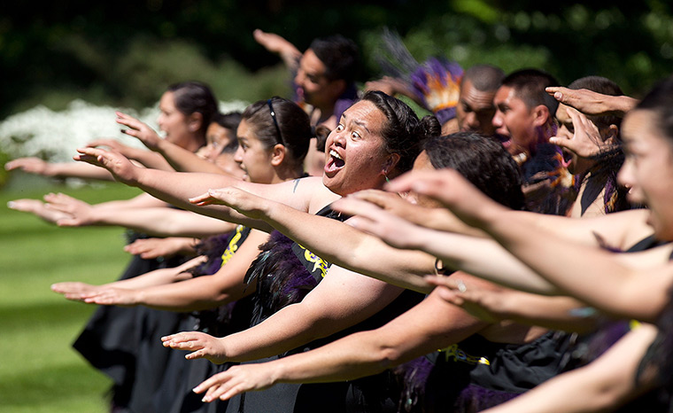 24 hours in pictures: A Maori cultural group perform