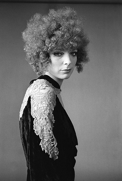 Big Picture: Groupies: Black and white image of a groupie from the sixties