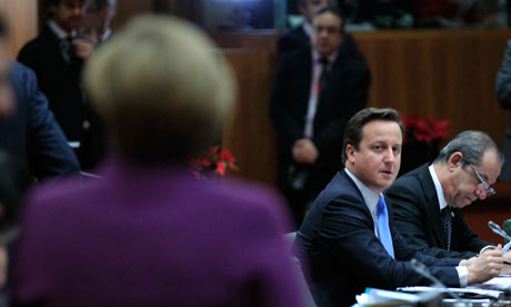 Britain's Prime Minister Cameron attends a European Union summit in Brussels