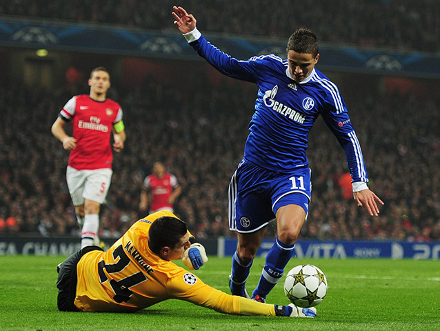Wed Champs League: Vito Mannone and Ibrahim Afellay 