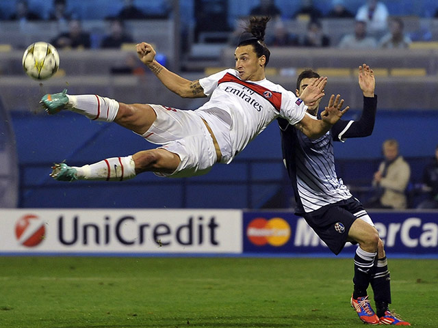 Wed champs league 2: Paris Saint-Germain's Zlatan Ibrahimovic