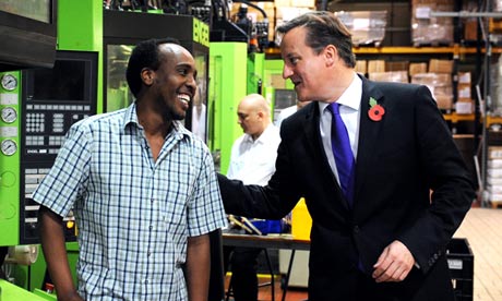David Cameron visits factory