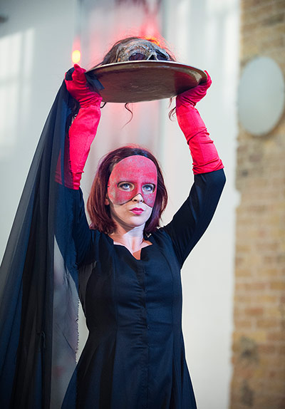 Week on stage: Gwen Elfyn Jones rehearses as the Shadow Queen in Full Moon in March 