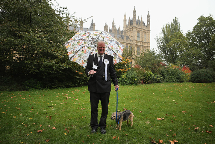 Westminster Dog: Edward Leigh with his dog