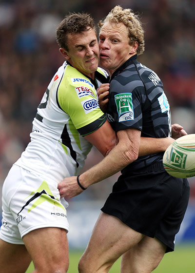 best of the week: Ospreys' Scott Hamilton is tackled by Leicester Tigers' Ashley Beck