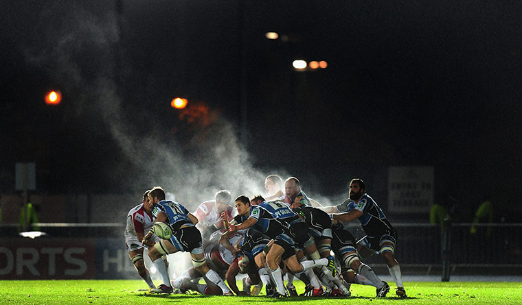 best of the week: Glasgow Warriors scrum half Henry Pyrgos, centre, sets up an attack