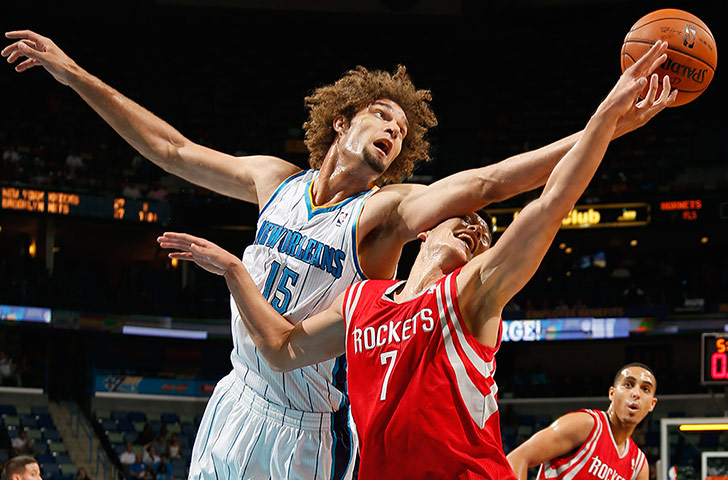 best of the week: New Orleans Hornets's Robin Lopez and Jeremy Lin of the Houston Rockets