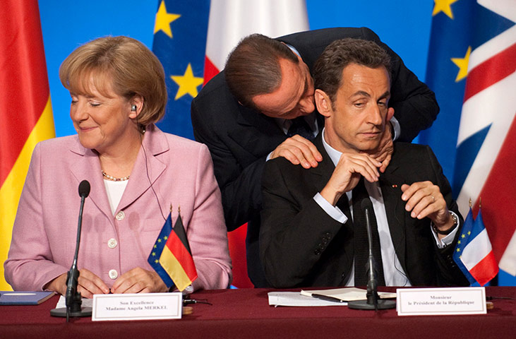 Berlusconi convicted: Berlusconi with France's President Sarkozy 