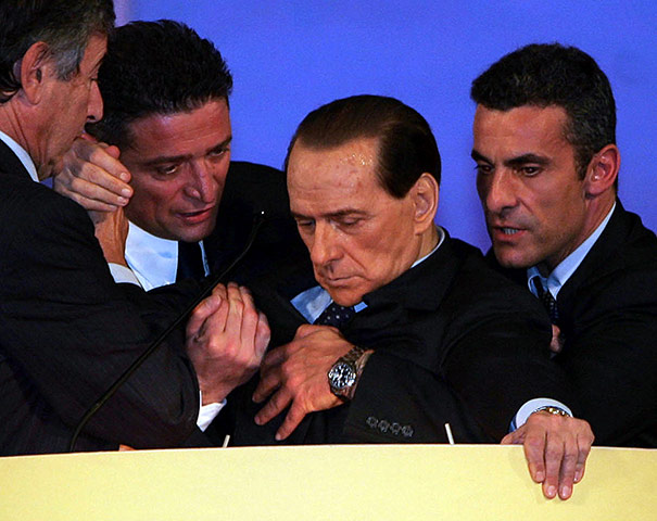 Berlusconi convicted: Silvio Berlusconi collapses