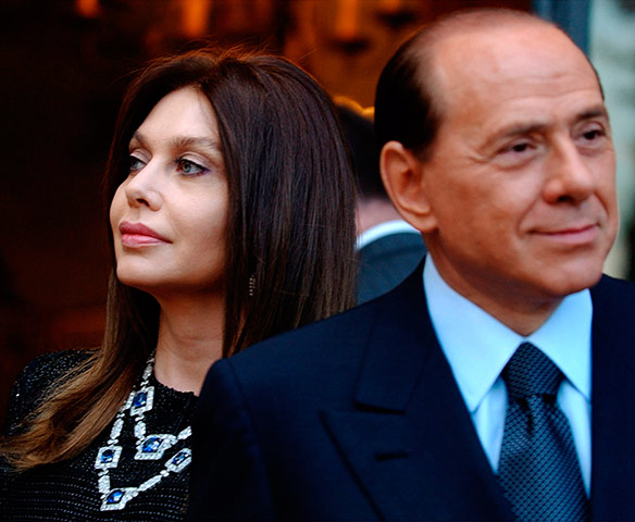 Berlusconi convicted: Silvio Berlusconi, Veronica Lario