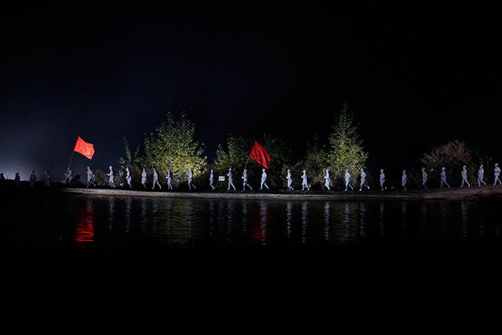 20 Photographs: Local villagers dressed as Eighth Route Army soldiers in Wuxiang, China