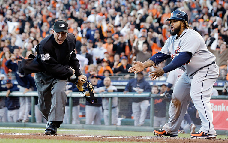 WS12: Detroit Tigers' Prince Fielder is out