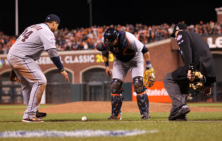 WS12: Detroit Tigers' Laird and Cabrera vs San Francisco Giants