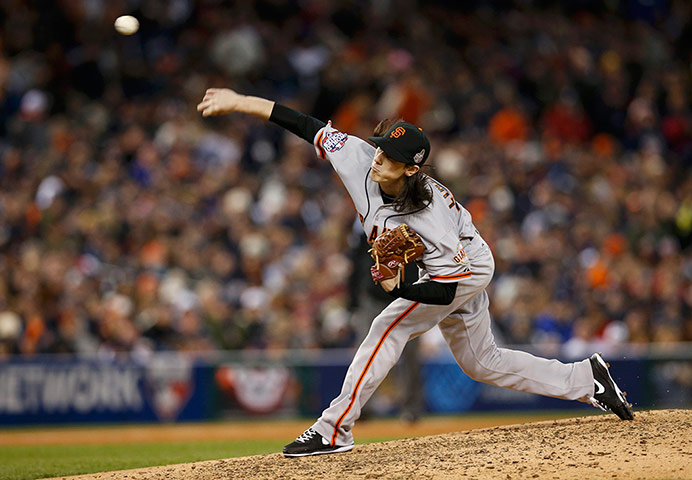 WS12: San Francisco Giants pitcher Tim Lincecum