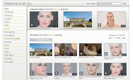 M&S TV content marketing