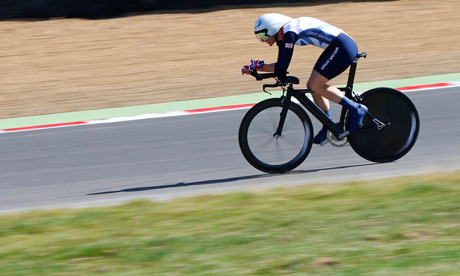 Cyclist Sarah Storey of Great Britain competes 