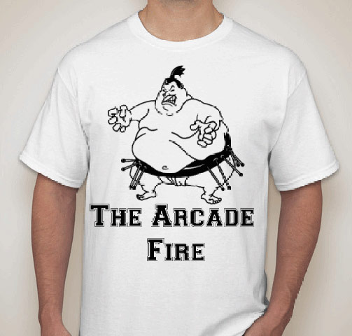 Worst band t-shirt: The Arcade Fire by Lazarus Morrison