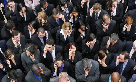 Businesspeople Using Cell Phones