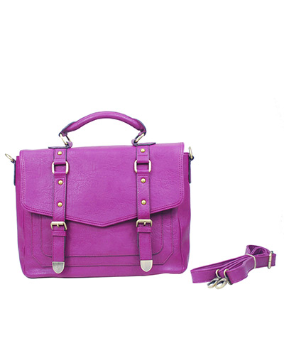 Autumn 12 ethical fashion: MISSco girl vegan purple satchel bag