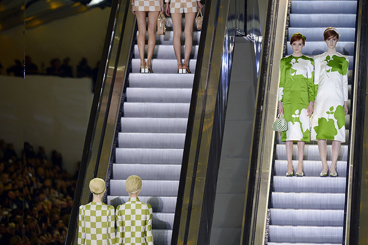 24 hours in pictures: Models present creations for Louis Vuitton
