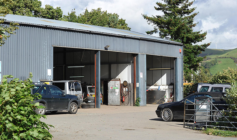 April Jones day 2: The garage at a business park where Mark Bridger's vehicle was found