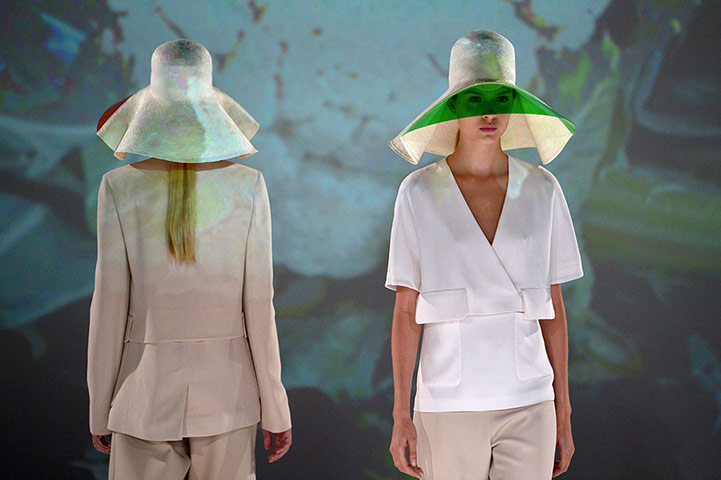 fashion accesories : A model presents a creation by Chalayan