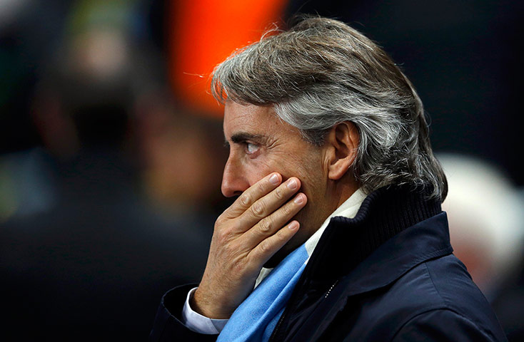 footy: Manchester City's coach Mancini