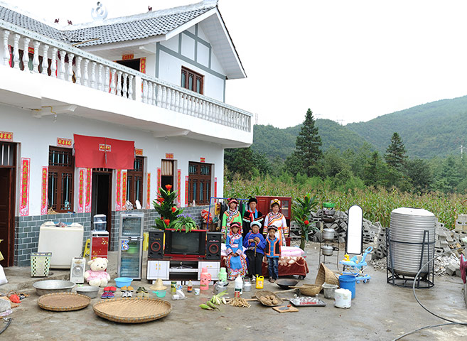 Big Picture: Image of person belongings outside their home in China