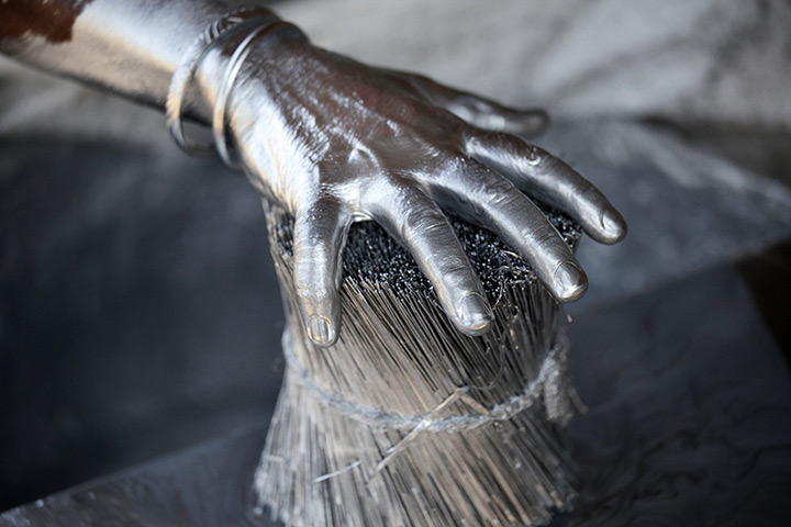 24 hours in pictures: Indian labourer Geeta Biswas colours  unfinished sparkler sticks