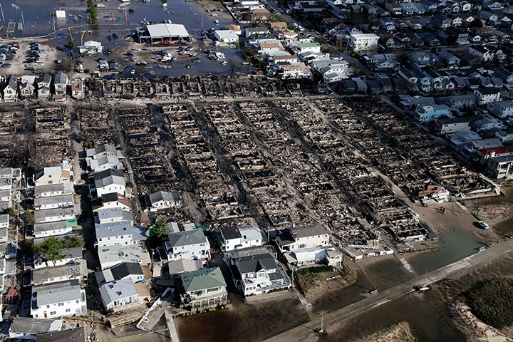 Coastal aftermath update: An aerial photo of the Breezy Point neighbourhood