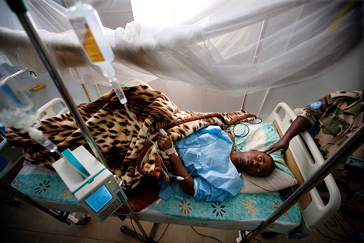 24 hours: El Geneina, Sudan: A peacekeeper recovers in a hospital 