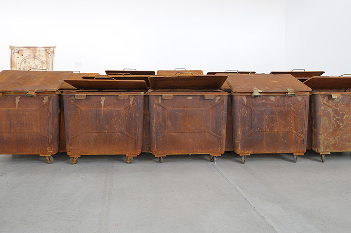 Brodsky: 20 Garbage Cans, an installation by Alexander Brodsky