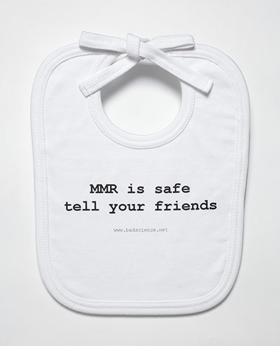 Modern British Childhood: MMR bib  