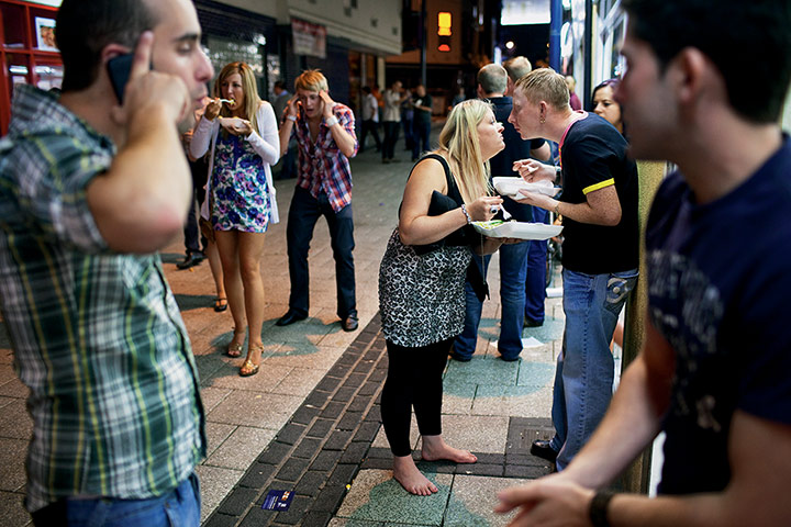 20 Photographs: Cardiff's Caroline Street is lined with several fish-and-chip shops