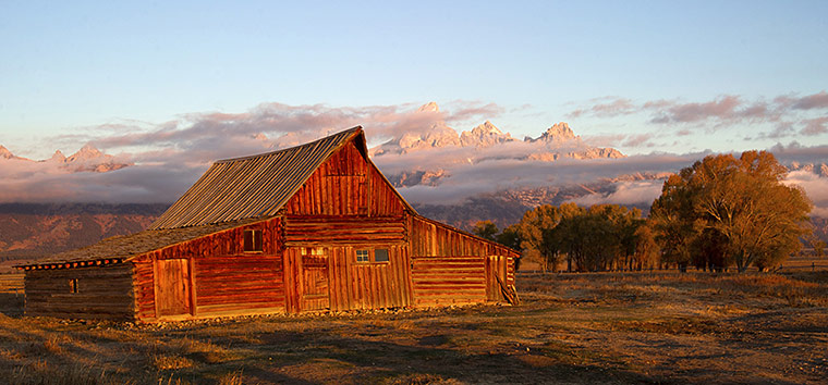 24 hours: The sun hits the tips of the Grand Tetons in Wyoming, USA