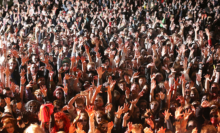 Shocktober: People Attempt A World Record For The Most Zombies In One Place