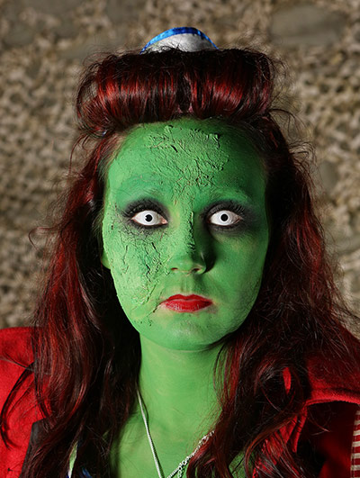 Shocktober: A woman dressed as a zombie