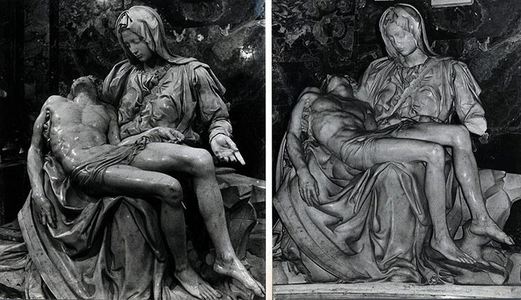 Defaced artworks: Michelangelo's Pieta at the Vatican