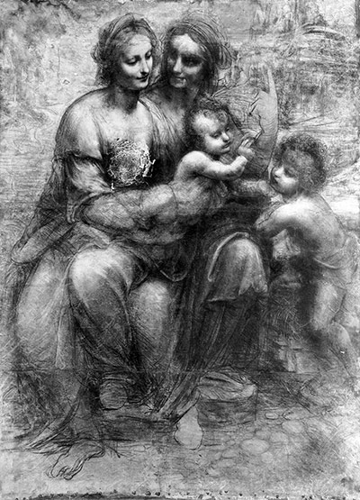 Defaced artworks: Leonardo's The Virgin and Child with Saint Anne and Saint John the Baptist