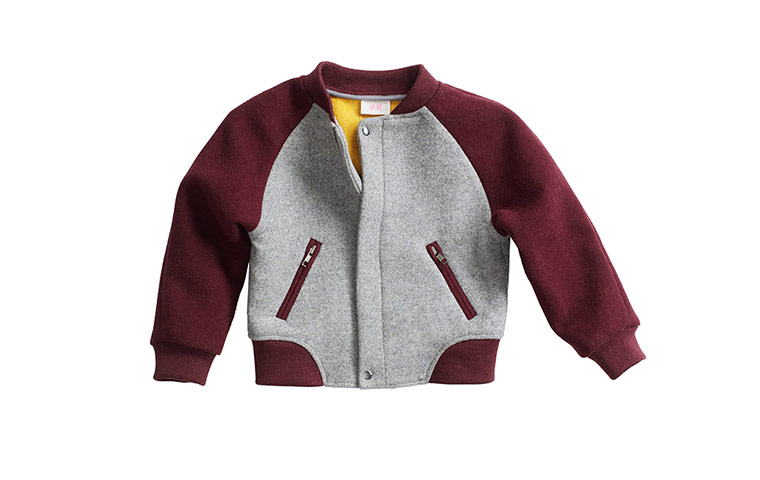 Fashion: UNICEF: UNICEF children's clothes at H&M. Boy's Bomber jacket, £34.99