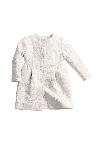 Fashion: UNICEF: UNICEF children's clothes at H&M. Girl's White coat, £29.99